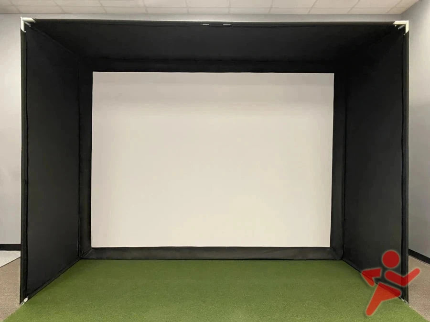 SkyBay™ Golf Simulator Enclosure with ceiling mount & netting