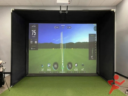 SkyBay™ Golf Simulator Enclosure with ceiling mount & netting