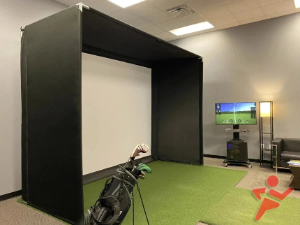 SkyBay™ Golf Simulator Enclosure with ceiling mount & netting