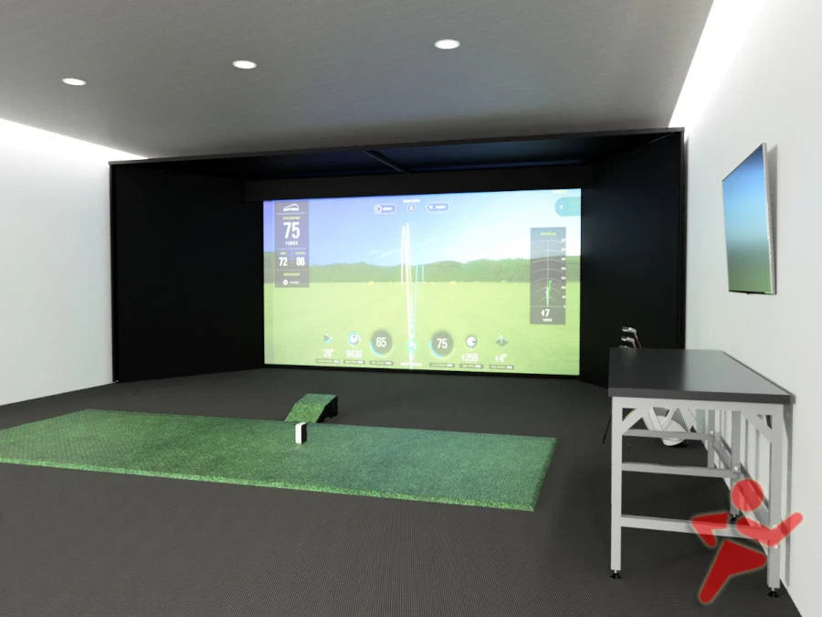 Golf Simulator Enclosure with impact screen & secure netting
