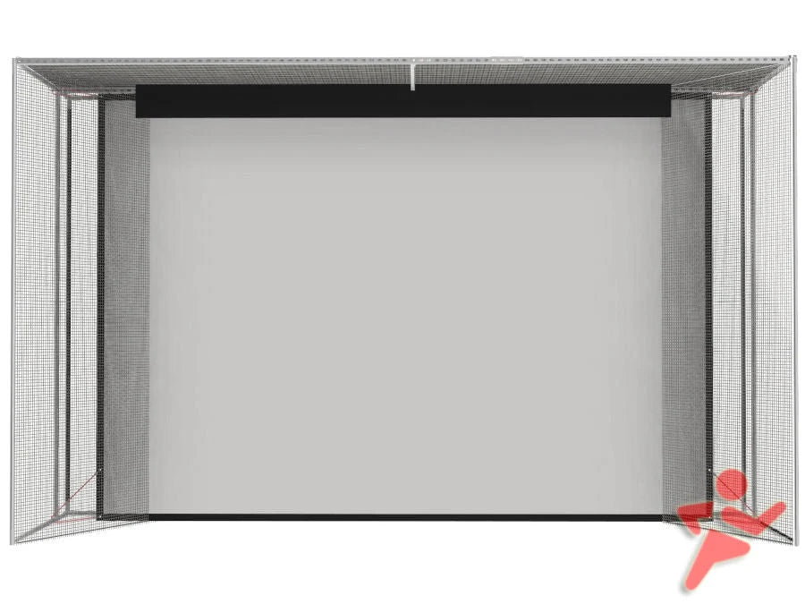 Golf Simulator Enclosure with impact screen & secure netting