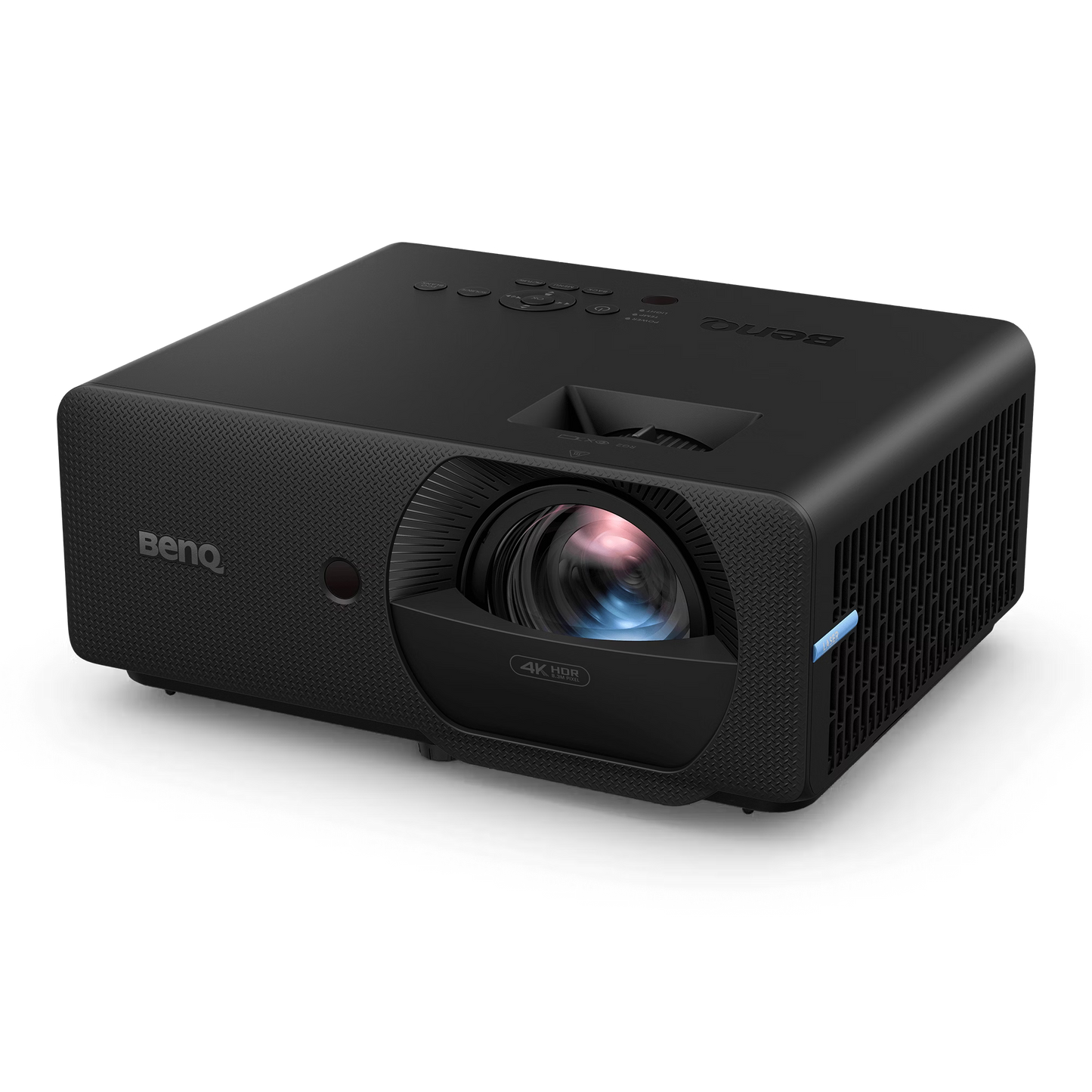 Close-up of BenQ LK830ST 4K projector lens
