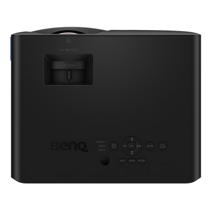Black Benq projector on a white background